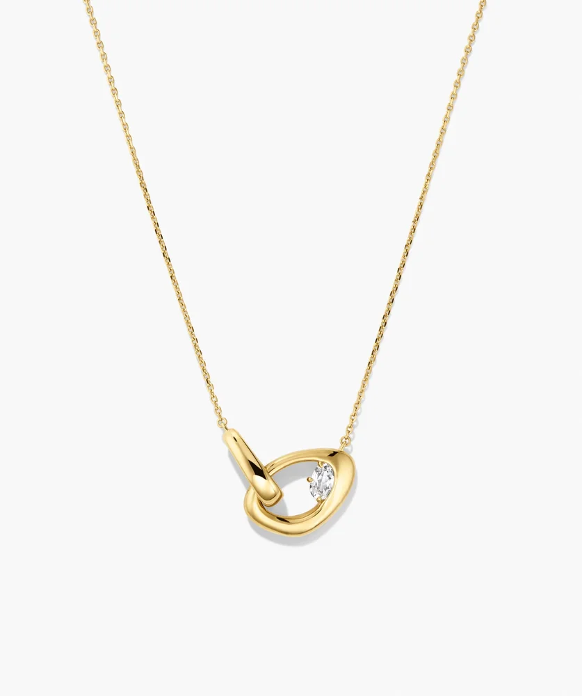 Organic Dôme Curve Gemstone Necklace