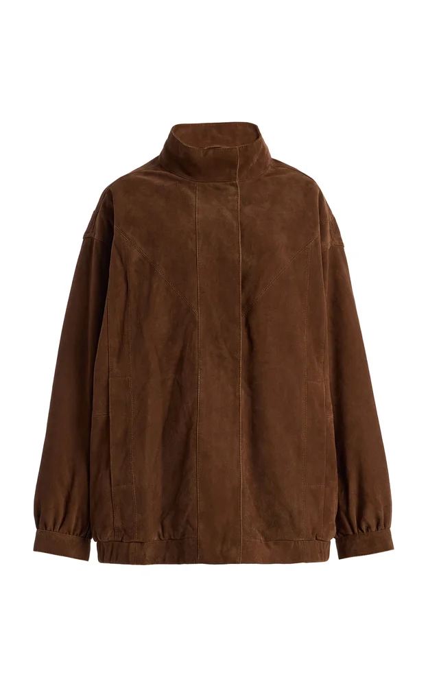 Geneve Suede Bomber Jacket
