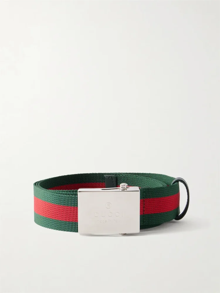 3.5cm Striped Woven Belt