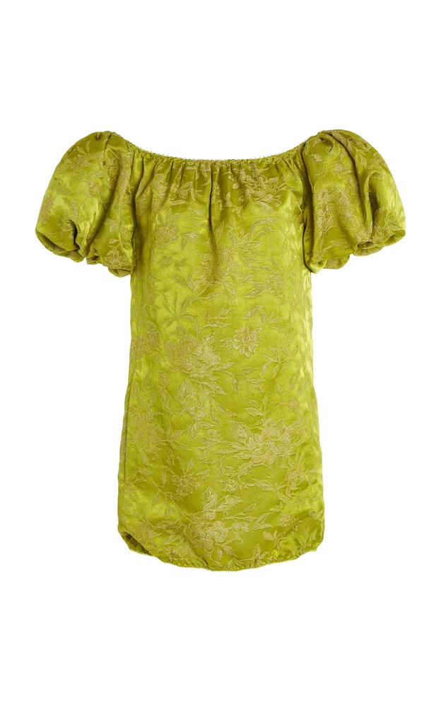 Floral Brocade Mini Dress