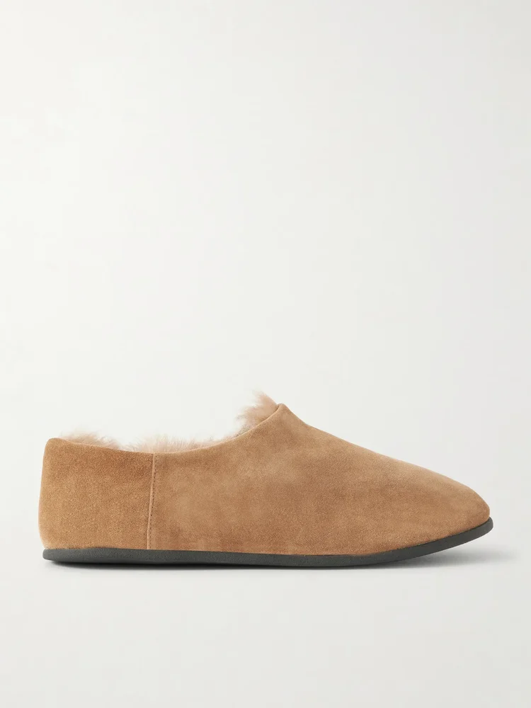 Big Bootie shearling-lined suede slippers