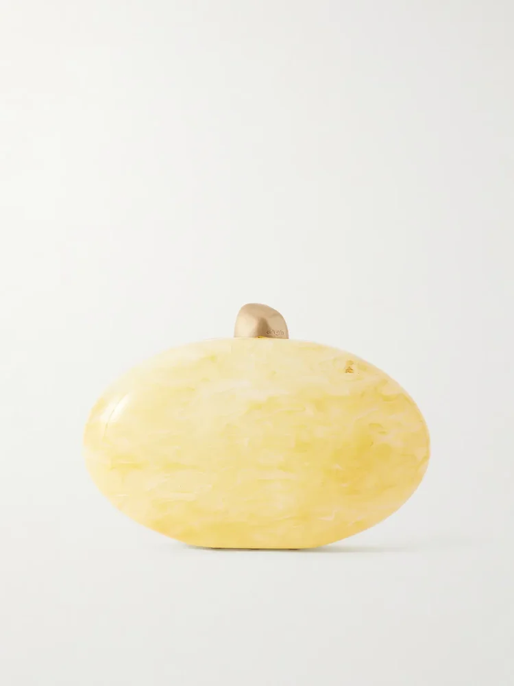 Eviana marble-effect clutch