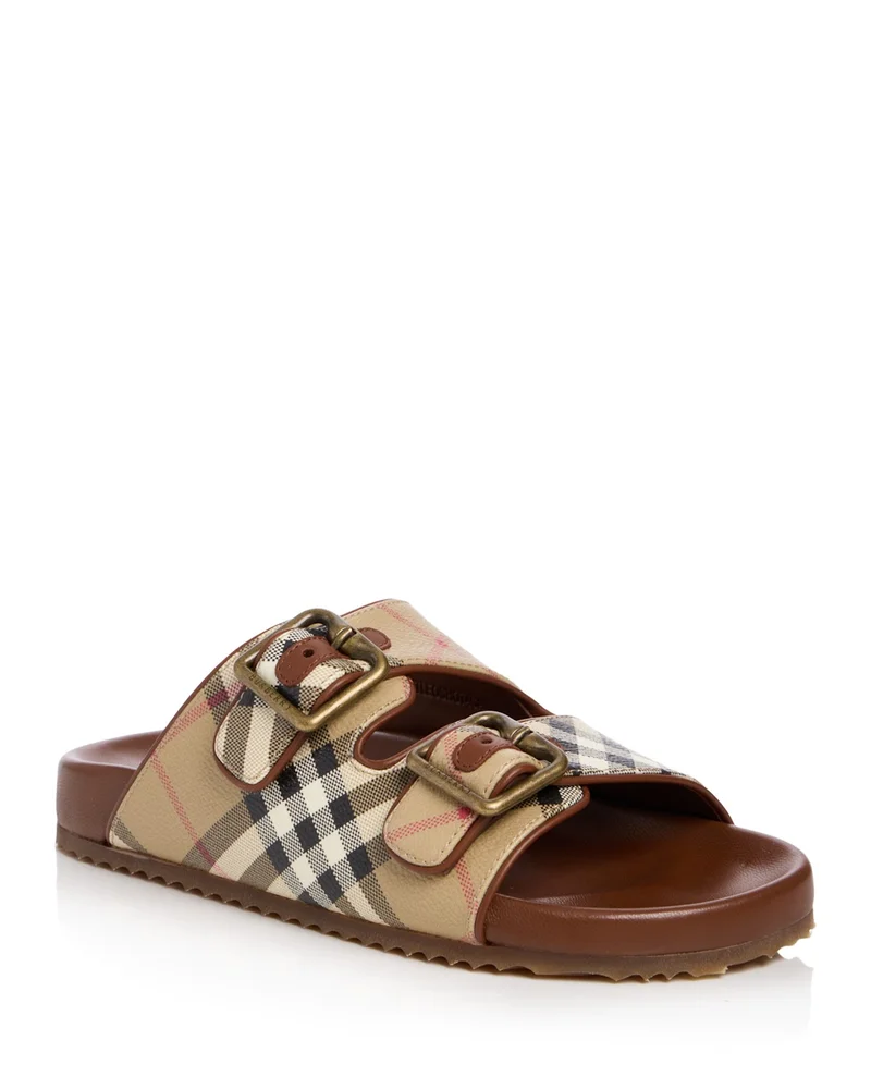 Urchin Check Slide Sandals