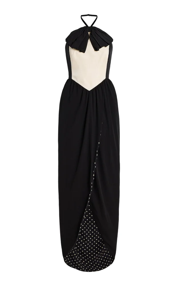 Ruffle-Trimmed Silk-Georgette Gown