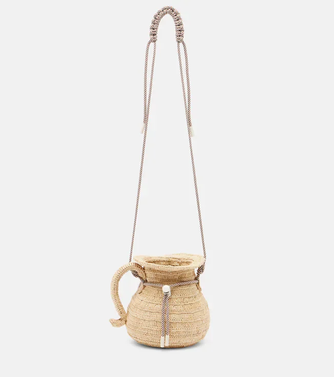 Michelle raffia crossbody bag