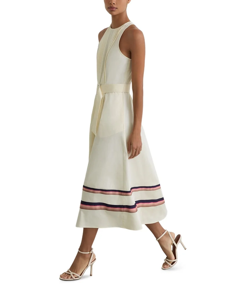 Sara Stripe Hem Midi Dress