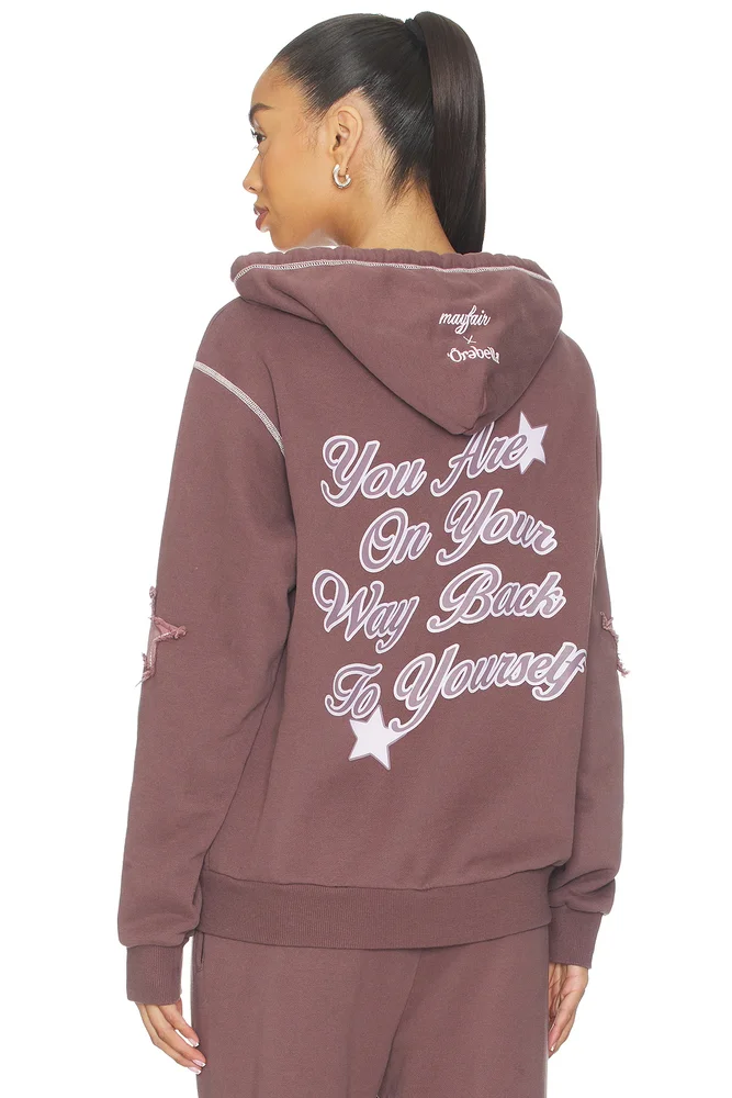 Orebella by Bella Hadid x Mayfair On Your Way Back To Yourself Zip-up Hoodie