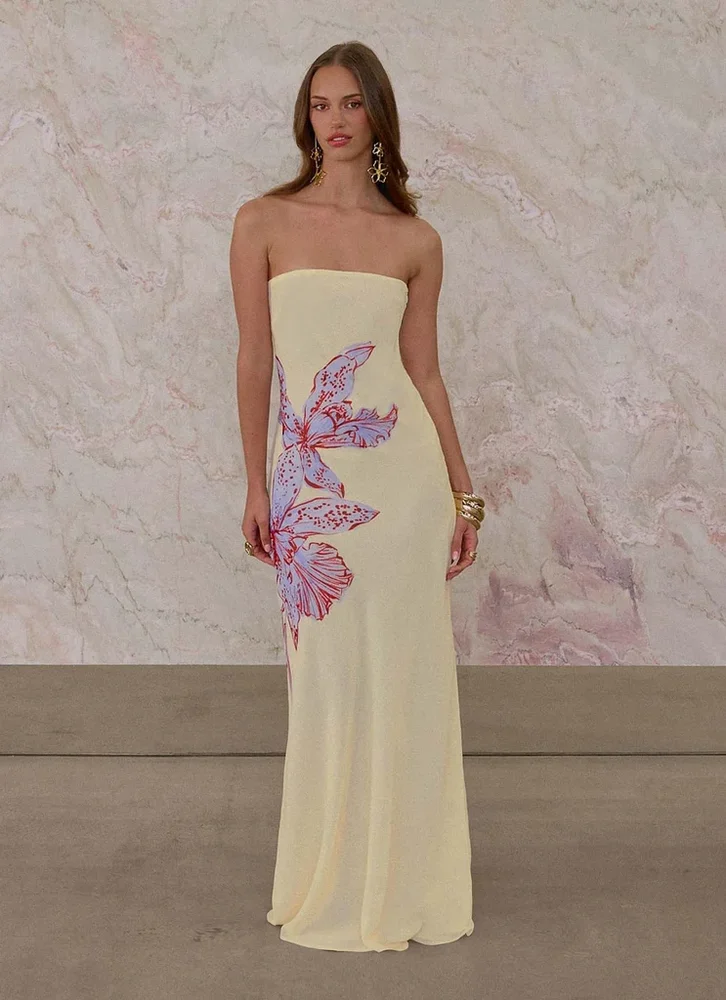 Peppermayo Exclusive - Amelle Maxi Dress - Purple Floral