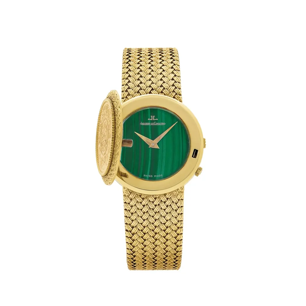Jaeger-LeCoultre 4154 21 Yellow Gold Coin Malachite Secret Hours Dial Made For The Kingdom Of Saudi Arabia