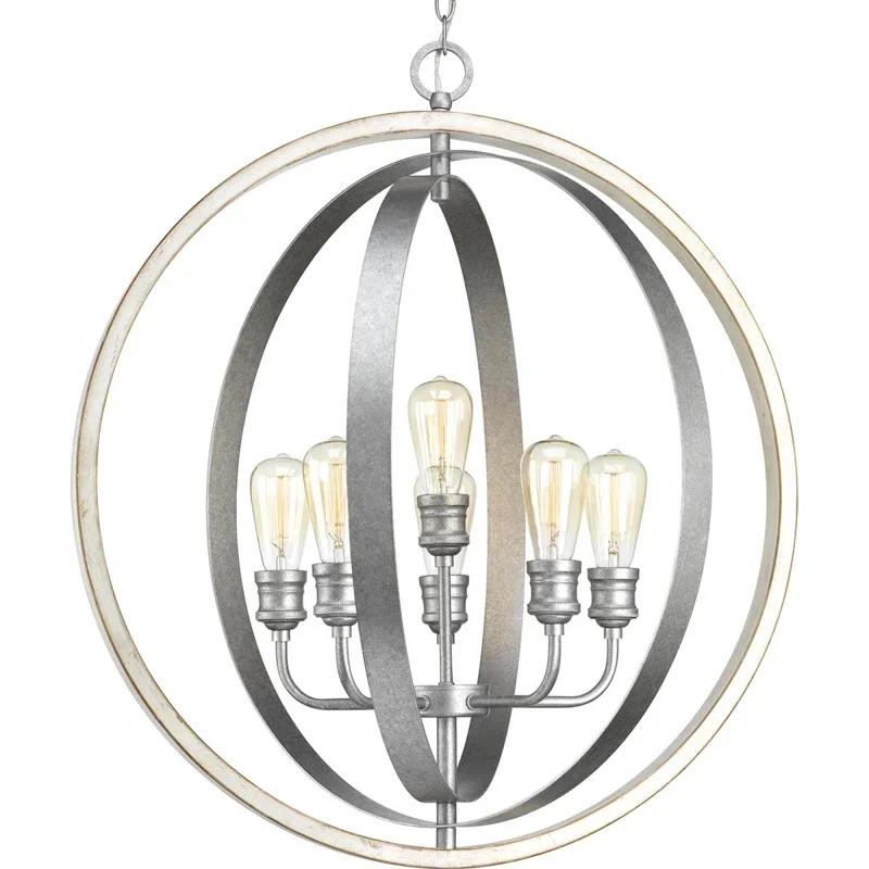 Mccurley 6-Light Dimmable Globe Chandelier