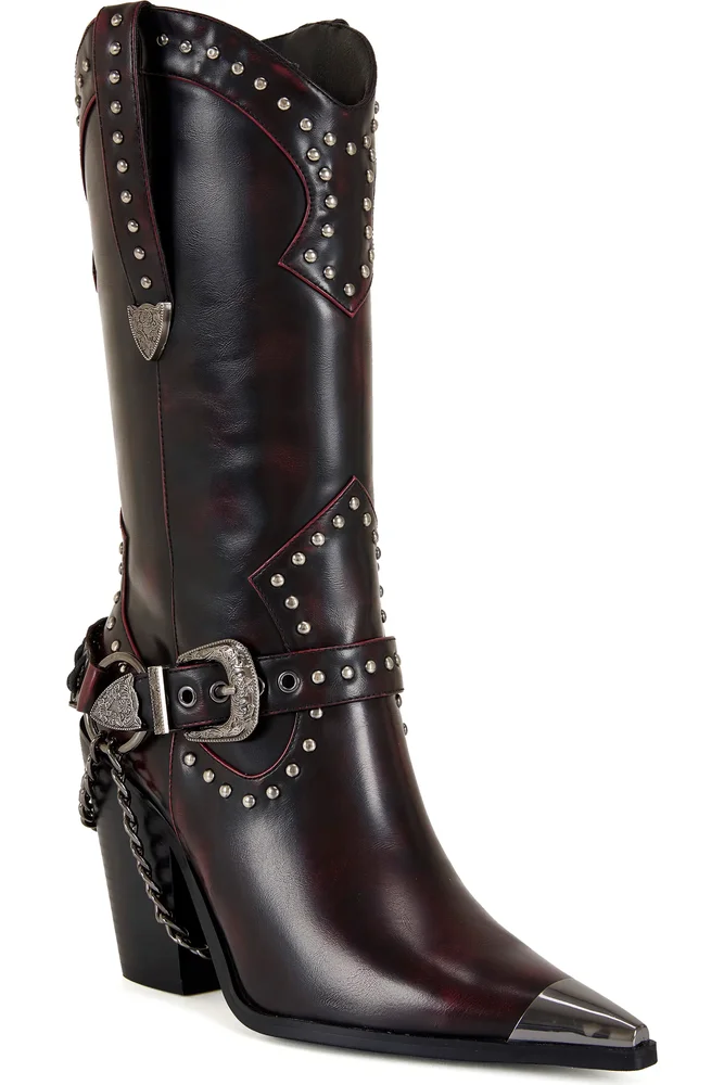Osborn Studded Western Mid Calf Boot