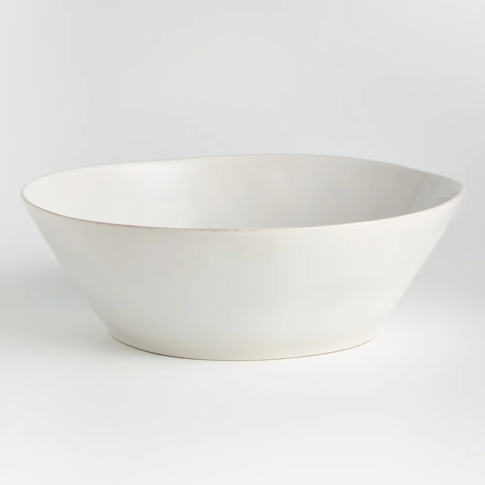 Marin White Large Stoneware Serving Bowl