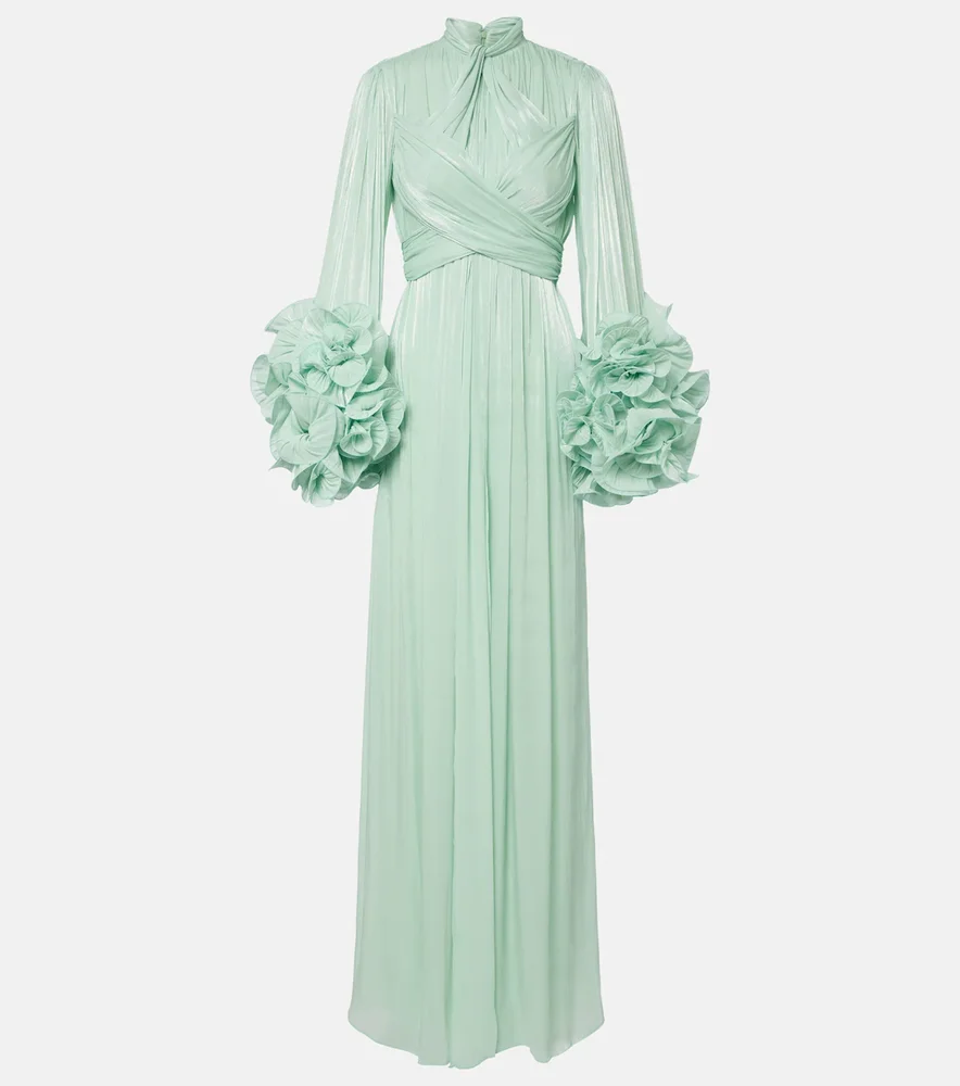 Ruffled georgette gown
