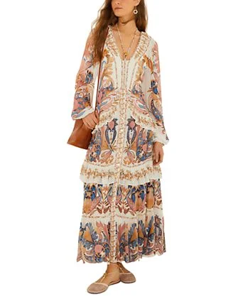 Sea Garden Braided Tie Maxi Dress