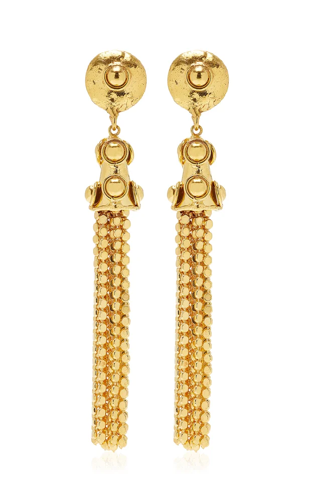 Glo Tasseled Gold Earrings