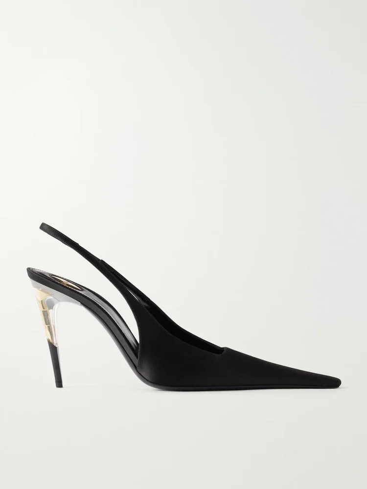 Goya 95 crepe slingback pumps