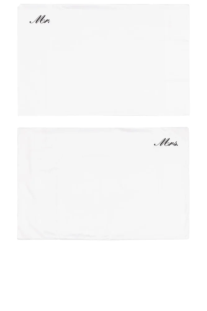 Mr & Mrs Corner Pillowcase Set
