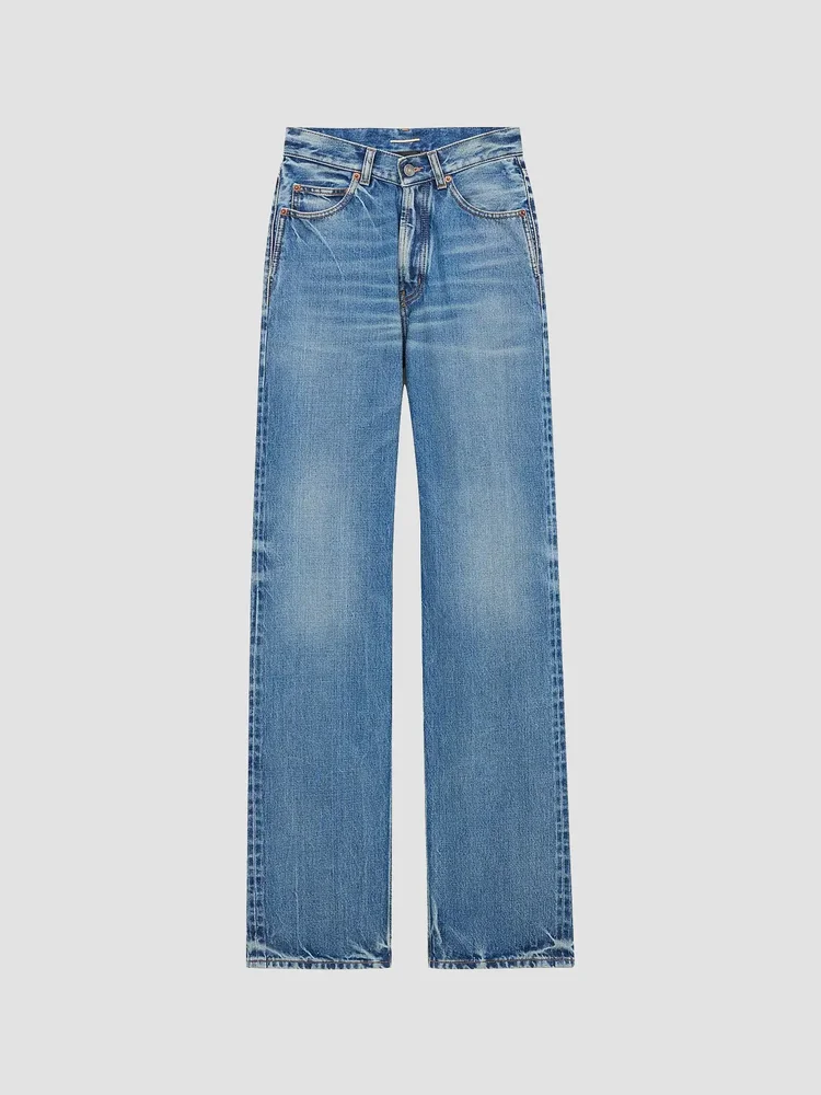 V-Waist Long Baggy Jeans