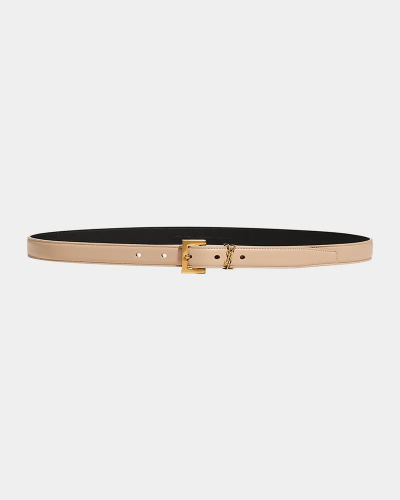 YSL Monogram Leather Belt
