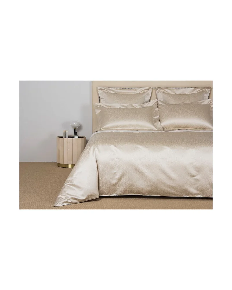 Lux Glowing Weave Silk & Cotton Duvet Cover, King