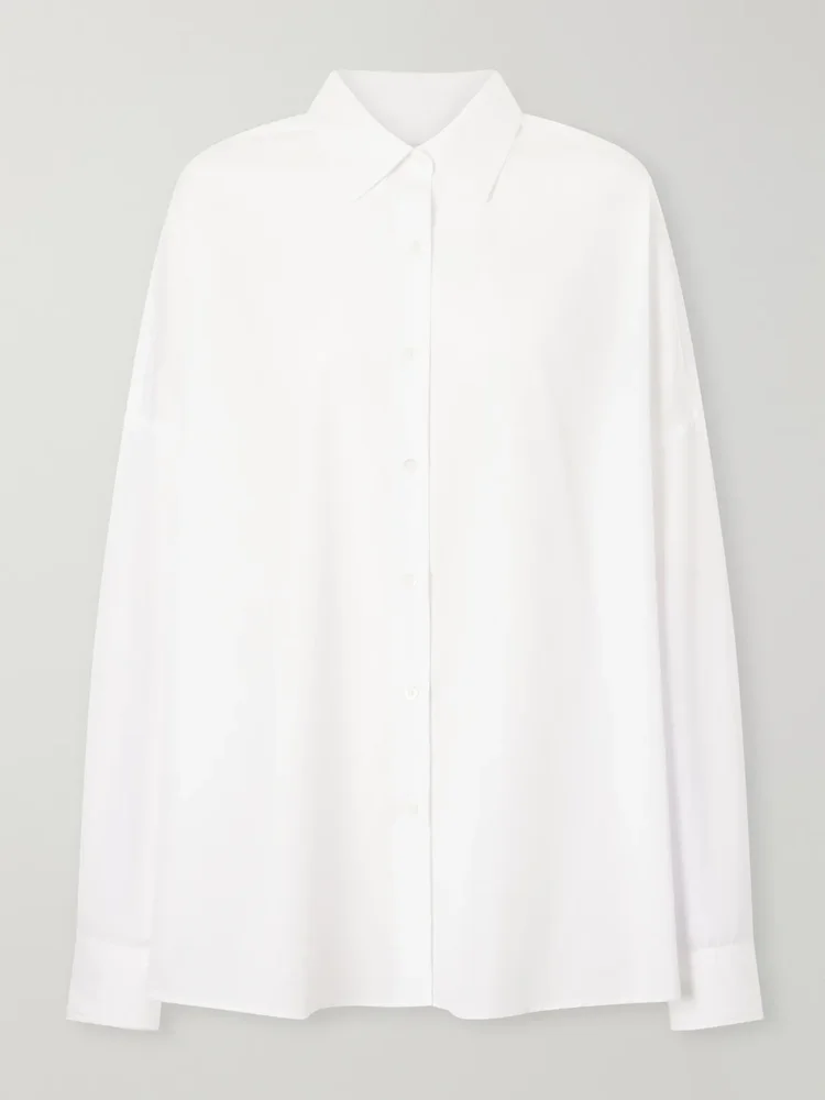 Casia cotton-poplin shirt