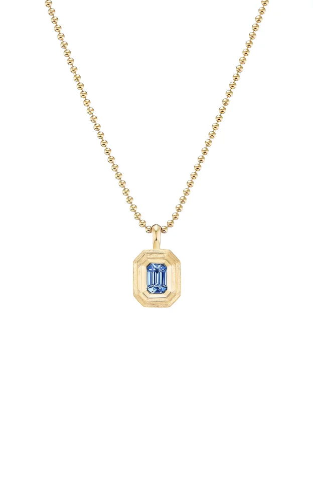 14K Yellow Gold Sapphire Necklace