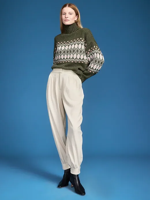 Extra High-Waisted Balloon Trouser Pants