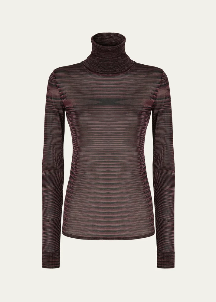 Turtleneck Striped Sweater