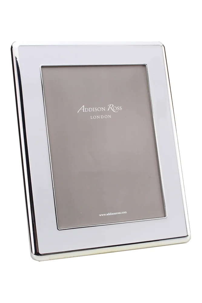 Silver Plate & Enamel 8 x 10-Inch Picture Frame