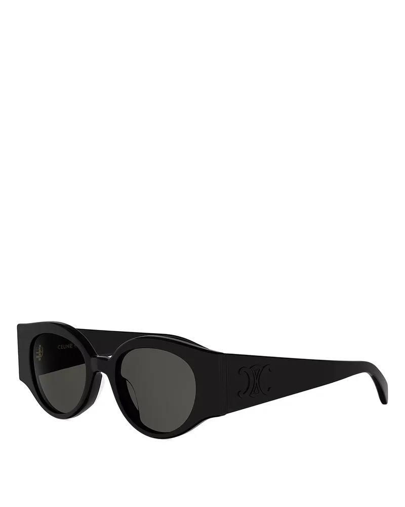 Triomphe Stamp Round Sunglasses, 50mm