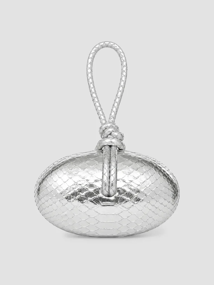 The Lolita Mini Snakeskin-Embossed Leather Clutch