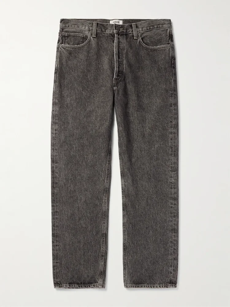 90's Straight-Leg Distressed Jeans