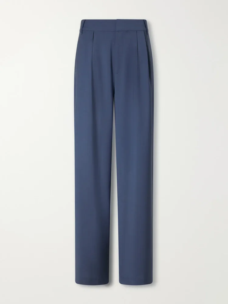 Woven wide-leg pants