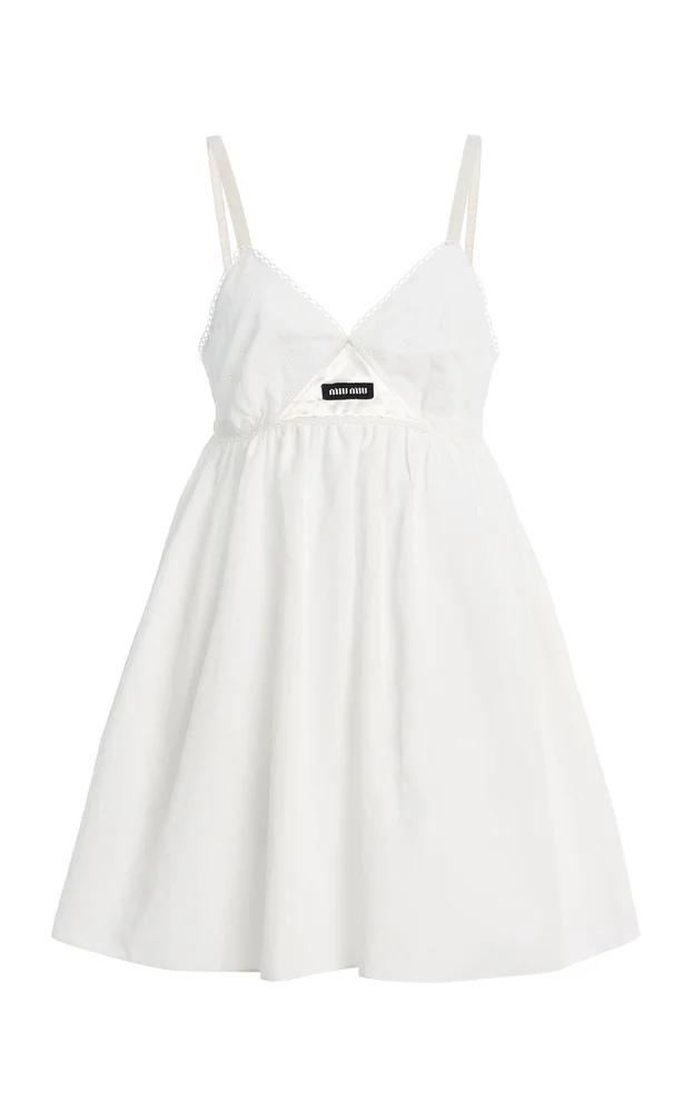 Pop Cotton-Blend Mini Dress