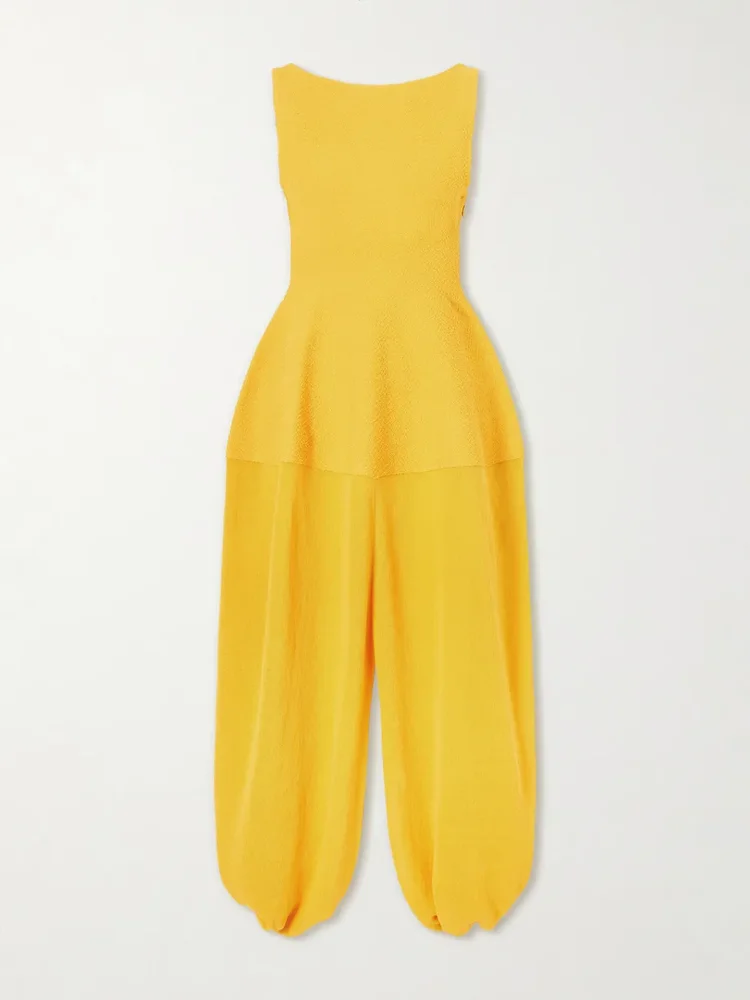 Sukki open-back draped jersey midi dress