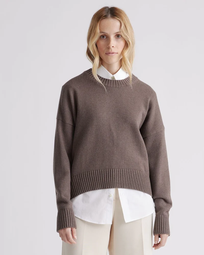 100% Organic Cotton Boyfriend Crew Sweater