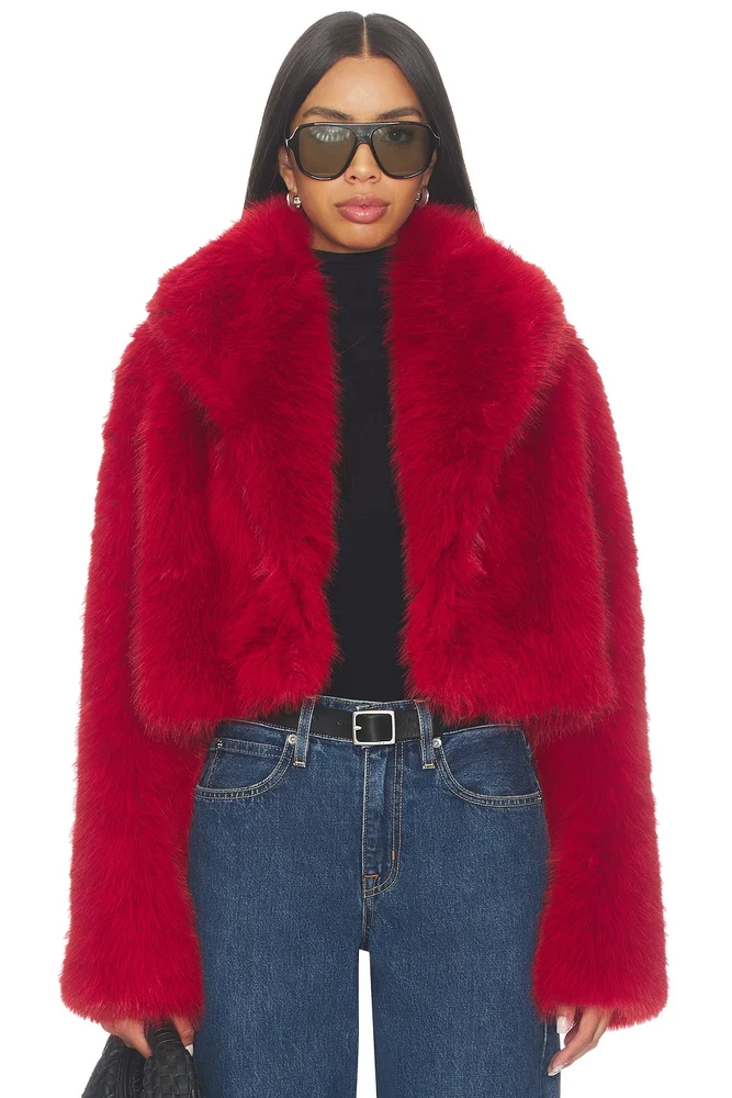 The Delaney Cropped Fur Jacket
