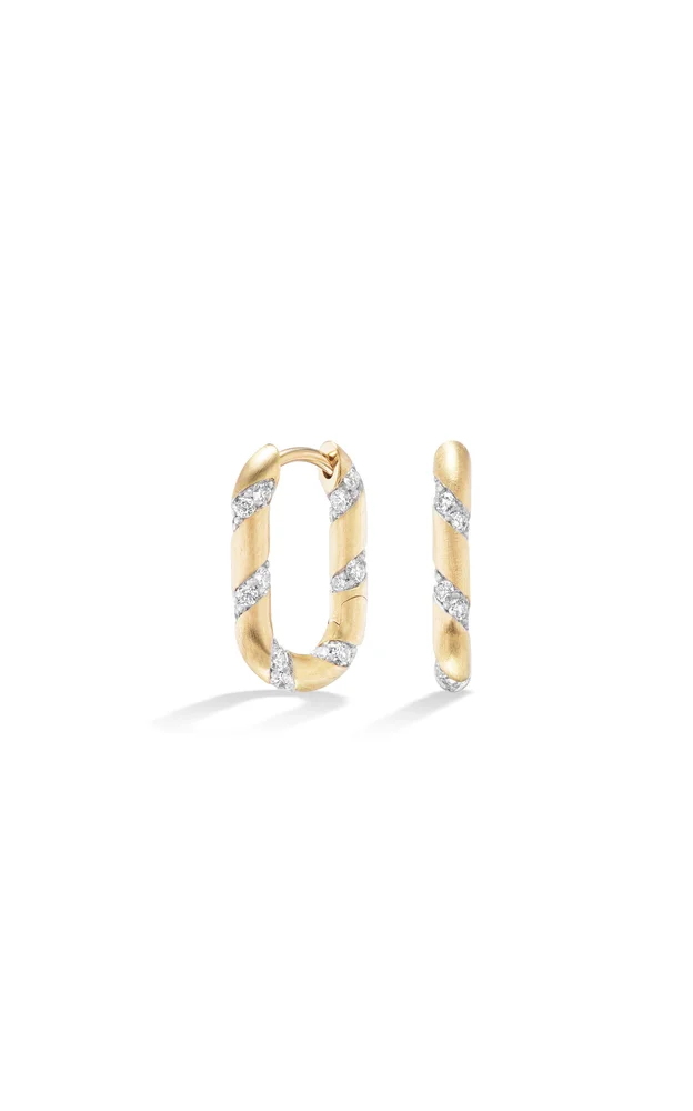 14K Yellow Gold Diamond Earrings