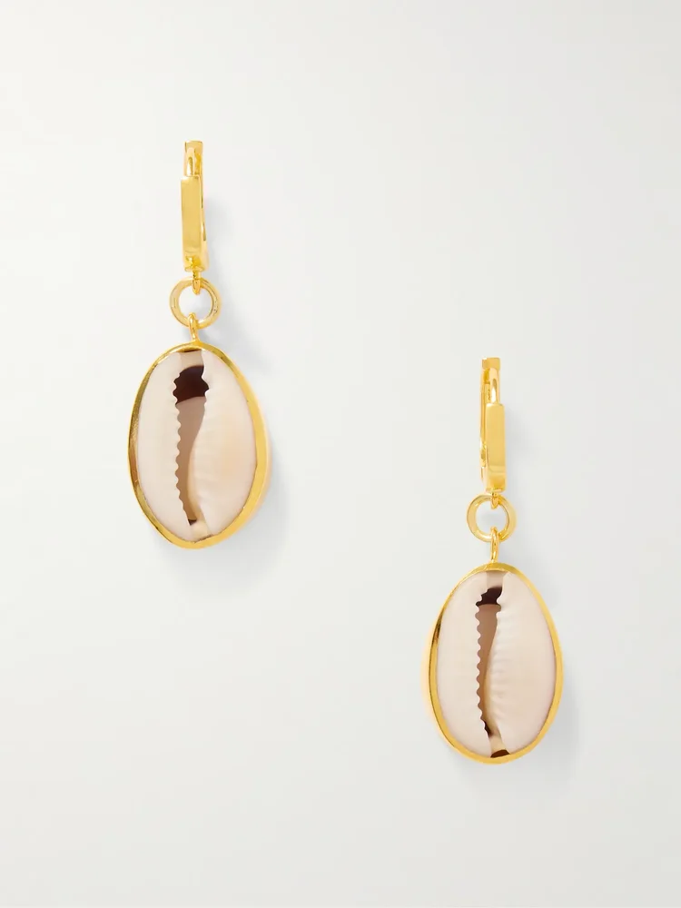 Concha Puka gold vermeil earrings