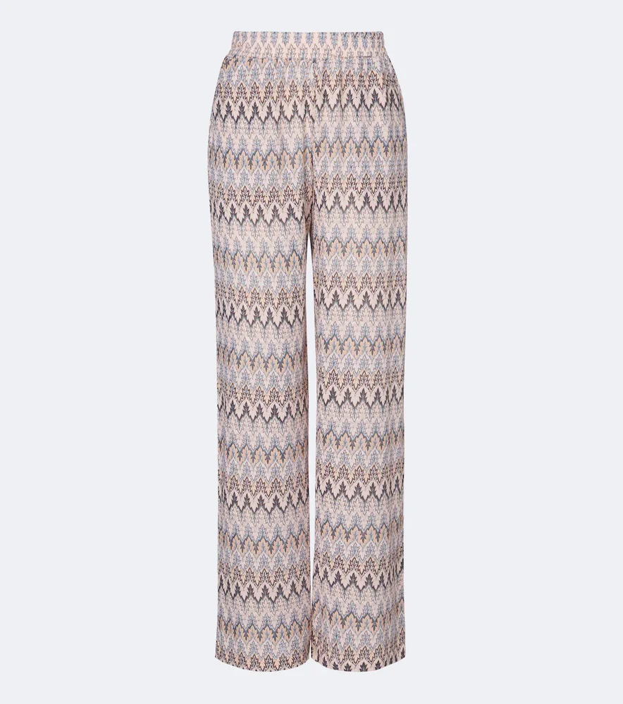 Olivia chevron knitted wide-leg pants