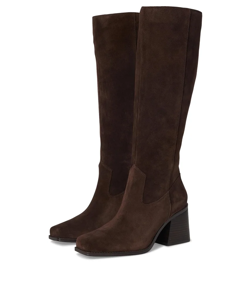 Sangeti Stacked Heel Knee High Boot