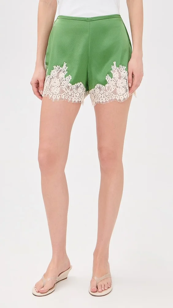 Reformation Fern Satin Shorts