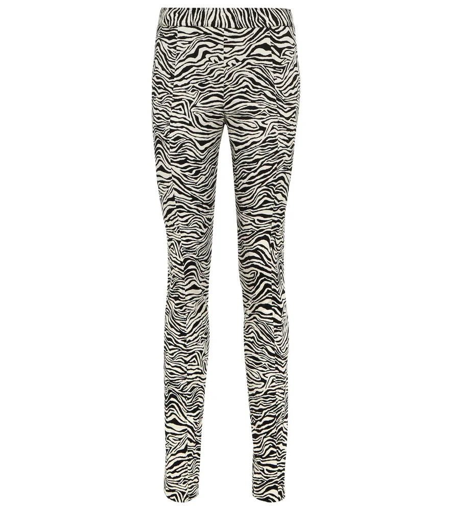 Zebra Jacquard Skinny Pants