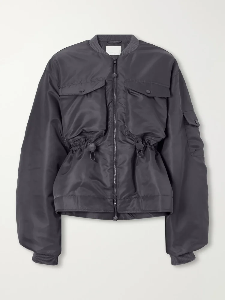 Birdie embellished padded shell bomber Jacket