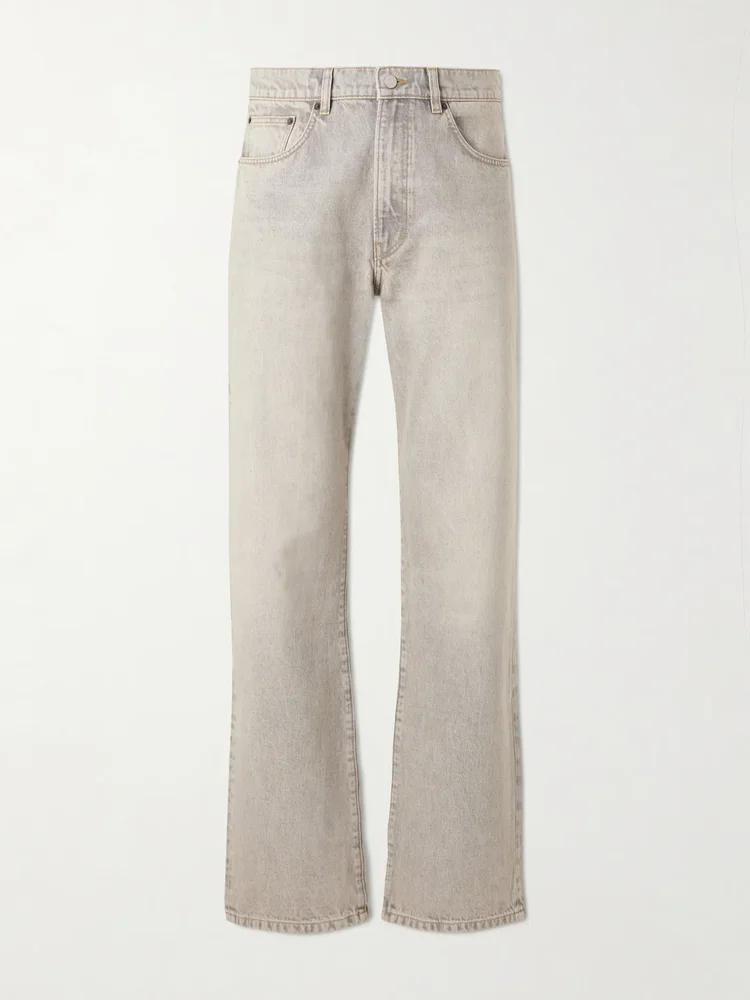 Vega Straight-Leg Mid-Rise Cotton-Blend Jeans