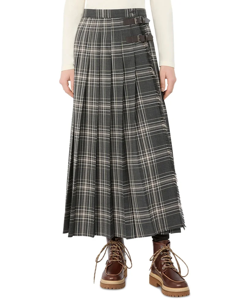 Wkdprisma Stretch Wool Twill Wrap Skirt