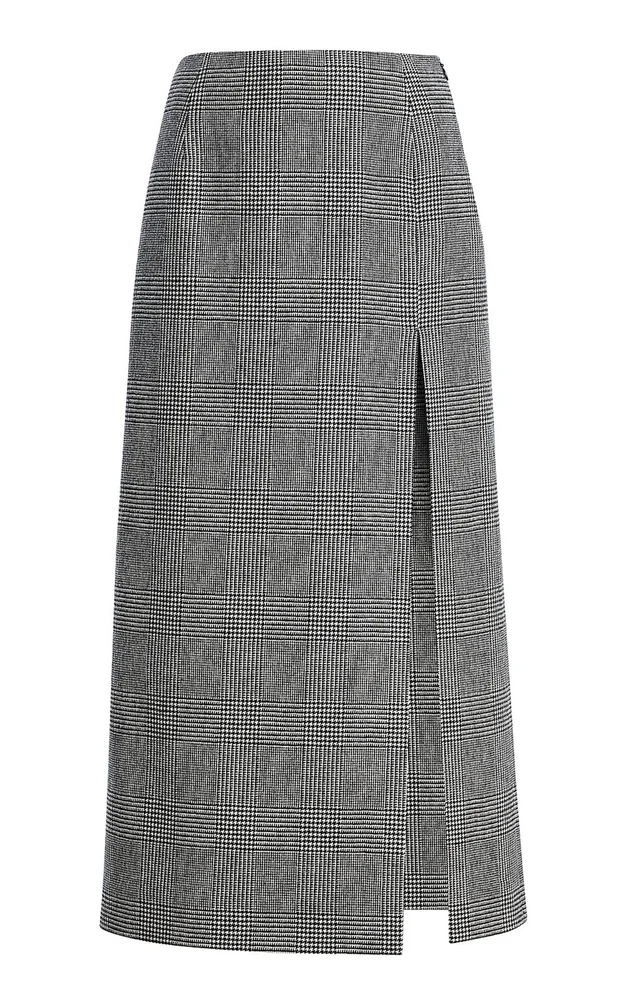 Car Wash Wool-Cashmere Midi Skirt