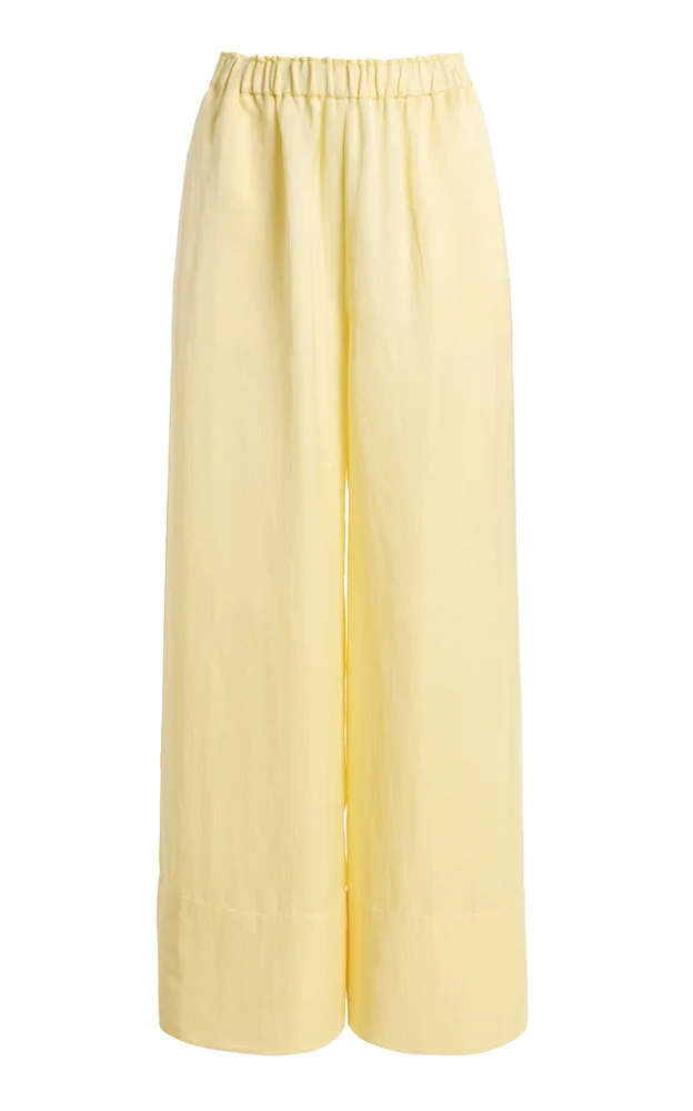 Faro Crepe Wide-Leg Pants