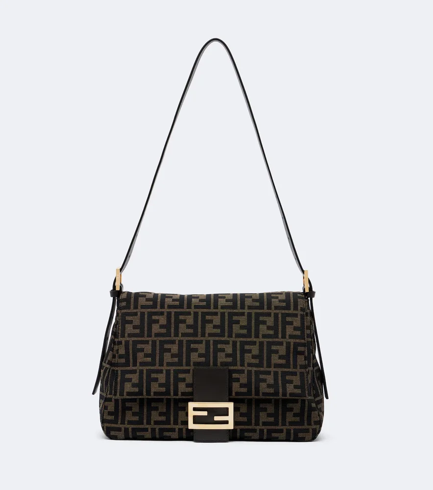 Baguette® Flap Medium FF Zucca canvas shoulder bag