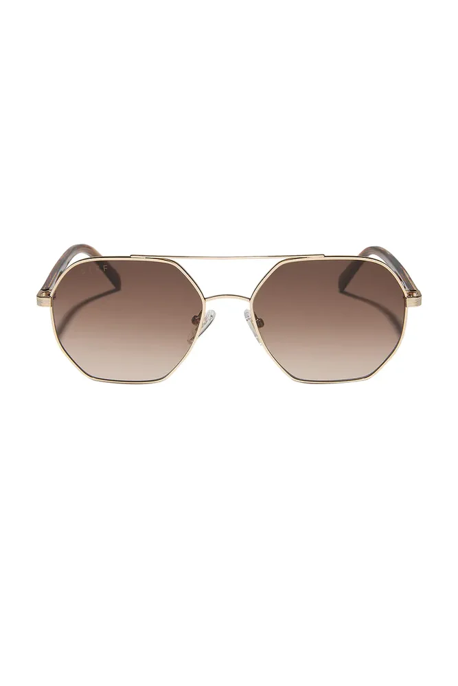 X Jojo Fletcher Thin Metal Navigator Sunglasses